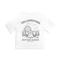 thumbnail image 4 of Yellowstone Dutton Ranch Sun Rise Women's Boxy Cropped T-Shirt Casual Graphic Tee, 4 of 6