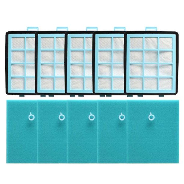 5 uds esponja de algodón 5 uds filtros Hepa compatibles con Philips Fc8760 Fc8761