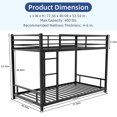 thumbnail image 2 of Harper & Bright Designs Twin Over Twin Bunk Bed with Ladder, Heavy-duty Metal Bunk Bed Frame Guardrail for Boys Girls, Black, 2 of 12