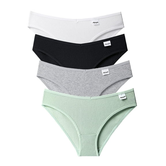 Women's Cotton Underwear Soft Briefs Hipster Panties Packs of 4