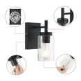 thumbnail image 2 of 1 Light Black Bathroom Vanity Light with Bubble Glass Shade, 2 of 6