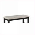 thumbnail image 5 of Counter Height Bench, Farmhouse Style Dark Gray Solid Wood Upholstered Seat with Footrest for Dining Room | Gray | Foot Stools, 5 of 5