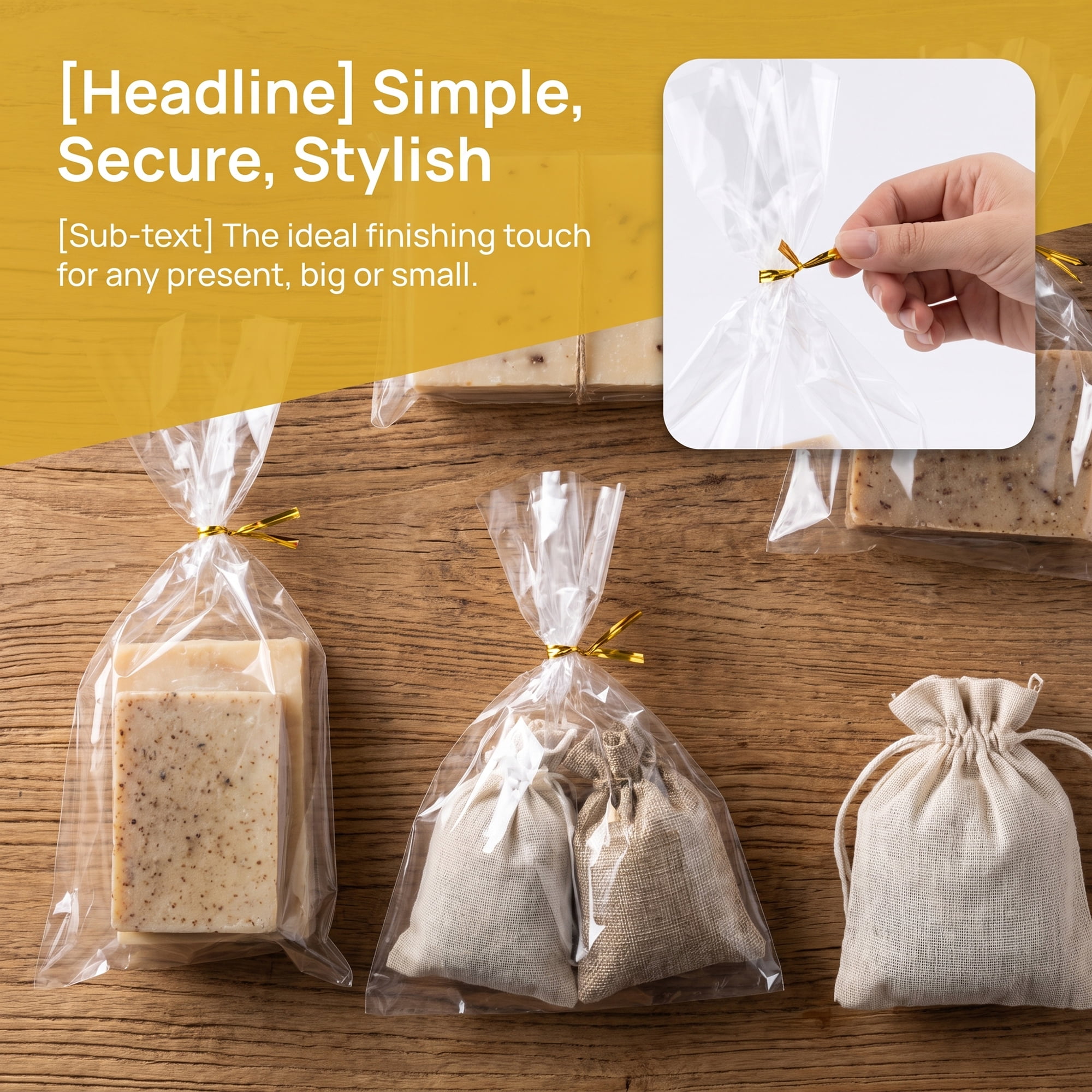 Unique Bargains 100Pcs Premium Clear Gift Bags with Expandable Bottom Clear 9.8" x 13.8"