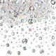 thumbnail image 5 of Paquete de 1000 diamantes de imitación, adornos acrílicos, gemas dispersas de cristal, decoraciones de mesa, estuche cosmético, rellenos de Ropa, zapatos y accesorios Miscelánea blanco plateado 4MM Jumpingount AP008773-06, 5 of 6