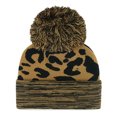 thumbnail image 2 of Women's '47 Pittsburgh Pirates Leopard Rosette Cuffed Knit Hat with Pom, 2 of 2