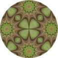 thumbnail image 1 of Ahgly Company Indoor Round Patterned Pistachio Green Area Rugs, 4' Round, 1 of 6