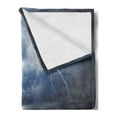 thumbnail image 2 of Nature Soft Flannel Fleece Throw Blanket, Thunderstorm over Road Vibrant Strong Beam Before the Sky Blows Weather Image, Cozy Plush for Indoor and Outdoor Use, 70" x 90", Dark Blue Grey, by Ambesonne, 2 of 5