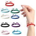 thumbnail image 2 of Visland Unisex Hand Rope Adjustable Handmade Braided Solid Color Thick Anti-break Lightweight Stackable Wristband Symbolic Colors for Blessings Meaningful Connections Wrist Jewelry, 2 of 8