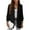 Black, variant on Women's Plus Size Career Wear Blazer Solid Color Long Sleeve Notched Lapel Open Front Business Jacket