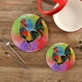 thumbnail image 7 of SKYSONIC 2 Pieces Colorful Rooster Pot Holders Set, Trivet Rainbow Hot Pads Potholder Cotton for Kitchen Weave Pot Mat Cooking Baking Decor Home, 7 of 7
