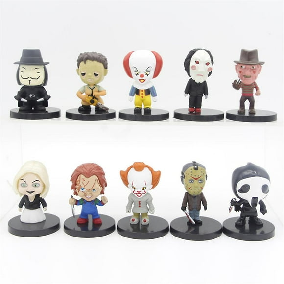 10 Pcs Figurines d'Action de Film d'Horreur Halloween Mariée de Chucky Modèle Poupée Jouets Cadeaux pour Ados-Vinsniv