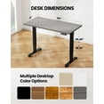 thumbnail image 3 of Electric Standing Desk, 48 x 24 Inches Height Adjustable Stand up Desk, Sit Stand Home Office Desk, with Two-Piece Desktop (Grey), 3 of 14