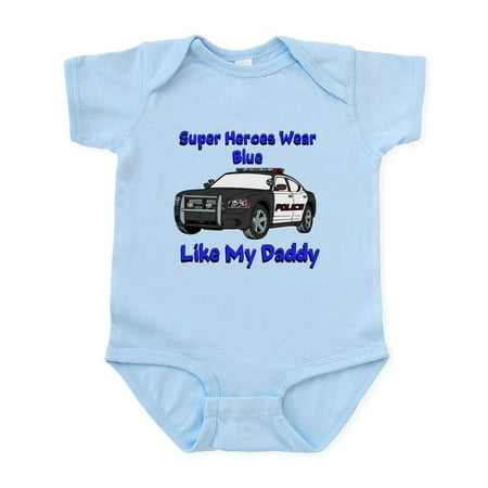 

CafePress - Super Heroes Like Daddy Body Suit - Baby Light Bodysuit Size Newborn - 24 Months