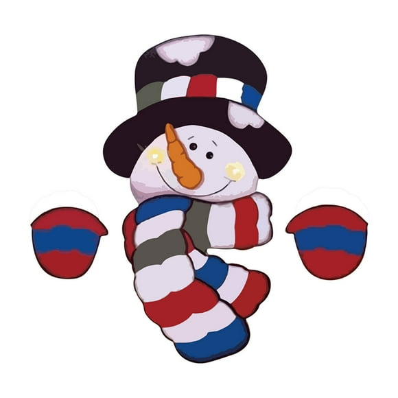 Binwennn Flute Ornament Christmas Fence Panels Yard Interior Decoration Outdoor Christmas Fence Decoration Fence Peeker Occasion Outdoor Santa Snowman Christmas To Festivity Home