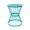 Teal, variant on TopComfy 16" Stainless Steel Side Table with Hourglass Open Cage Frame Circular Top Modern Design Accent Table for Patio Balcony Living Room, Red