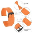 thumbnail image 6 of Uxcell Silicone Watch Band Quick Release Soft Rubber Watch Strap Orange/Black 22mm, 6 of 7