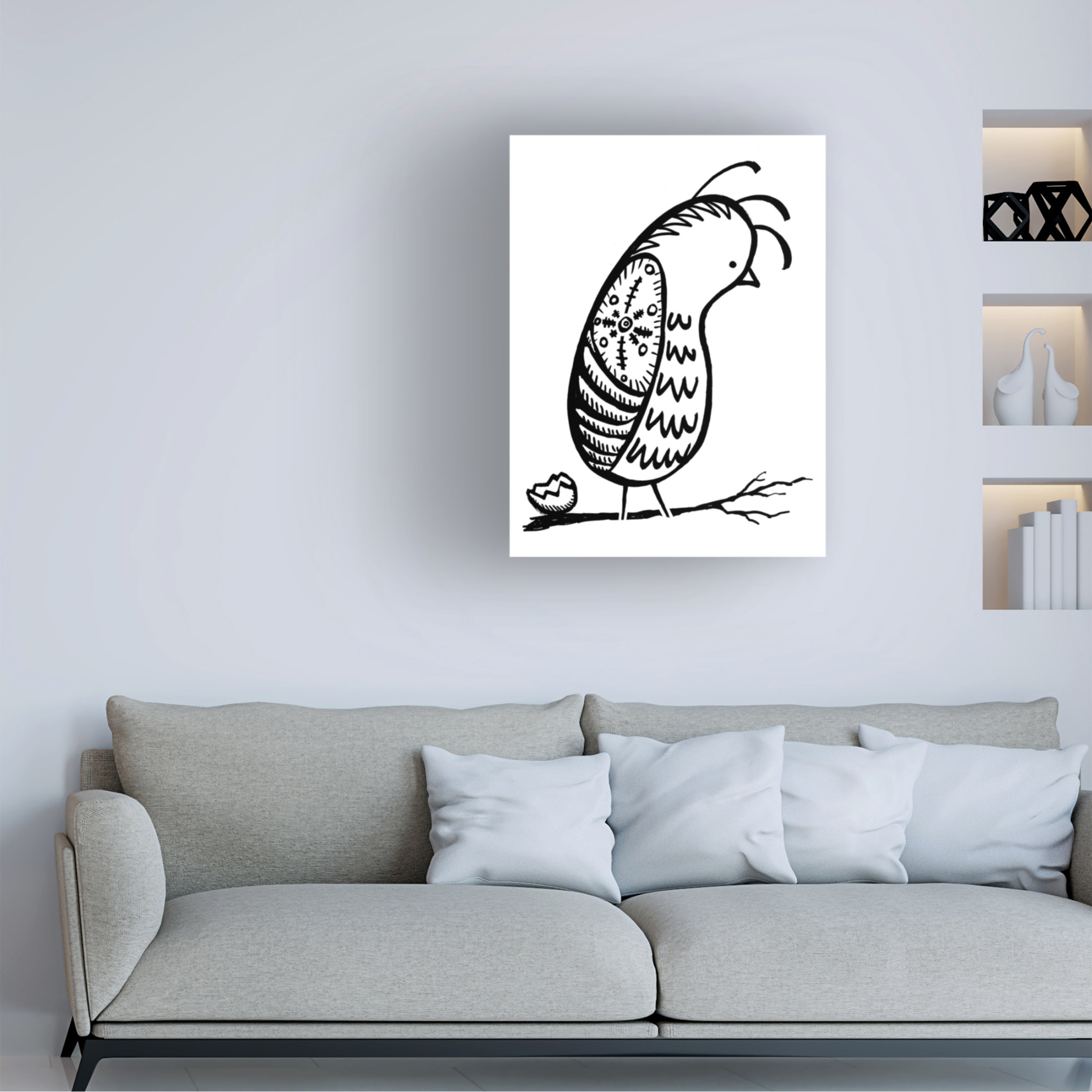 Canvas Wall Art - Randy Noble Fine Art 'The Egg' Wall Art for Living Room, Bedroom, or Office Décor by Trademark Fine Art - 24 x 32 Inches