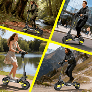 EOEOTWO Off Road Electric Scooter for Adults,Top Speed 30MPH ,48V 23.4AH 40Miles Long Range 1200W E-Scooter for Adults, Commuting E-Scooter with 11 All TerrainTires, Full Suspension