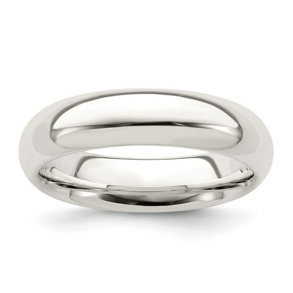 925 Sterling Silver 5mm Comfort Fit Band Size: 8; for Adults and Teens; for Women and Men