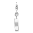 thumbnail image 2 of White Sterling Silver Charm Pendant (11) November Cubic Zirconia CZ Yellow 31 mm 14, 2 of 3