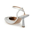 thumbnail image 4 of BCBGeneration Ipany Women's Brooch Detail Pointed Toe Pumps Color: Silver Size: 9.5, 4 of 4