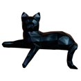 thumbnail image 4 of Estatua de gato, figura geométrica de gato, regalo artesanal, obra de arte, decoración del hogar, resina Gato mirando, 4 of 9