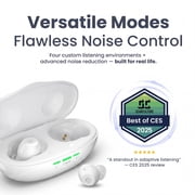 Ceretone Fusion Hearing Aids Rechargeable (OTC), Adults Hearing Amplifiers for Hearing Loss, Hearing Amplifiers with Magnetic Charging Case, Universal Fit, White