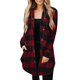 thumbnail image 3 of Abrigo Con Cuello De Solapa A Cuadros Para Mujer, Acogedor Lavado A Máquina, Manga Larga, Chaqueta A Cuadros Para Mujer Para Uso Diario ANGGREK Otros, 3 of 4