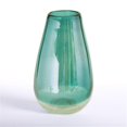 thumbnail image 1 of Glitzhome Vase en Verre Crépité Deux Tons - Turquoise, 1 of 1