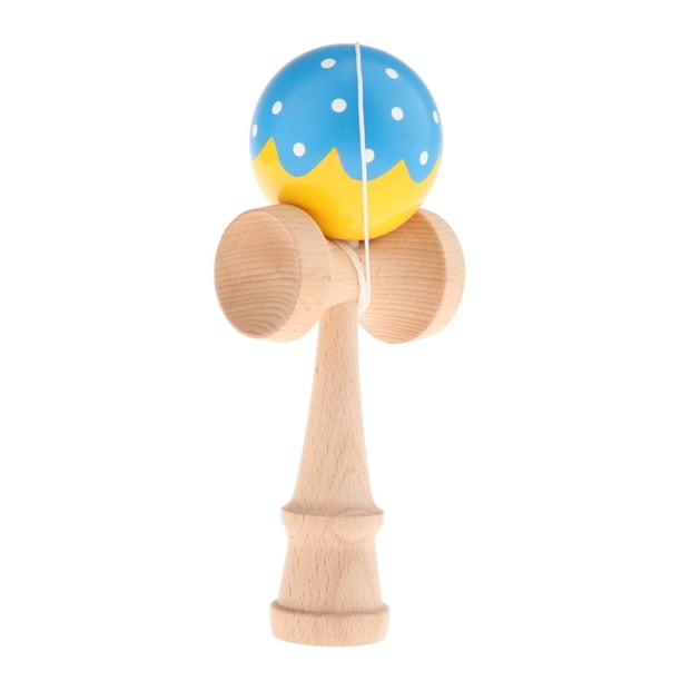 de clásica profesion de , de , , ejercicio libre, niños expertos Azul amarillo CUTICAT Bola de habilidad Kendama japonesa