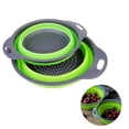 thumbnail image 3 of 1 colador plegable para frutas y verduras, color verde., 3 of 3