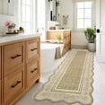 thumbnail image 2 of 2x6 Runner Rug Scalloped Kitchen Runner Rug Non Slip Washable Entryway Runners Modern Bordered Foldable Thin Accent Carpet Low Pile Soft Nursery Rugs, 2 of 13