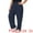Navy Blue, variant on DARING DIVA Women's Plus Palazzo Stretchy High Waisted Wide Leg Pants 1X Navy Blue