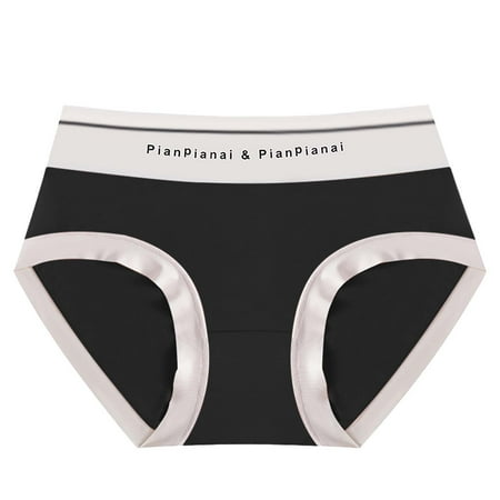 HCURIBAD Panties for Women Clearance Women s Modal Thin Panties Breathable No Trace Hip Wrap Triangle Panties Seamless Underwear Cotton Underwear No Show Underwear  1x Ladies Panty Black M