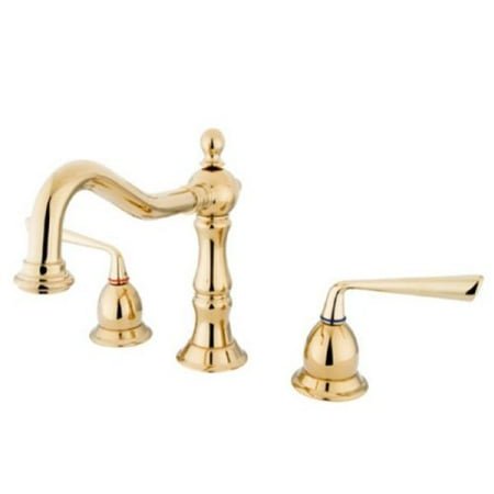 Kingston Brass KS1972ZL Silver Sage Widespread ADA Lavatory Faucet, Polished Brass