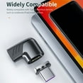 thumbnail image 2 of OAVQHLG3B Magnetic USB C Adapter Right Angle Connector Support PD 100W Quick Charge Compatible With USB C Mobile Laptops Tablets, 2 of 6
