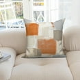 thumbnail image 5 of Orange Beige and Grey Pillow Cover 16x16 Set of 2,Modern Abstract Decorative Pillow Cases Couch Cushion for Bedroom Home Decor, 5 of 6