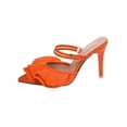 thumbnail image 2 of DIVVce Ruffle Accent Mule Heels For Women Pointed Toe Slip On Comfortable Party Footwear, 2 of 8