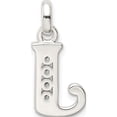 thumbnail image 3 of Sterling Silver White Cz Letter J Initial Pendant Made In Thailand qc6716j, 3 of 5