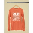 thumbnail image 3 of Creep It Real Skeleton Halloween Graphic - Women's Long Sleeve, 3 of 4