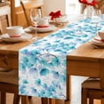 thumbnail image 5 of Spring Flowers Table Runner 70 Inches, Blue Botanical Watercolor Wildflowers Bed Runner Dresser Scarves Tabletop for Indoor Outdoor Parties/Ceremony/Banquet, 13" x 70", 5 of 9
