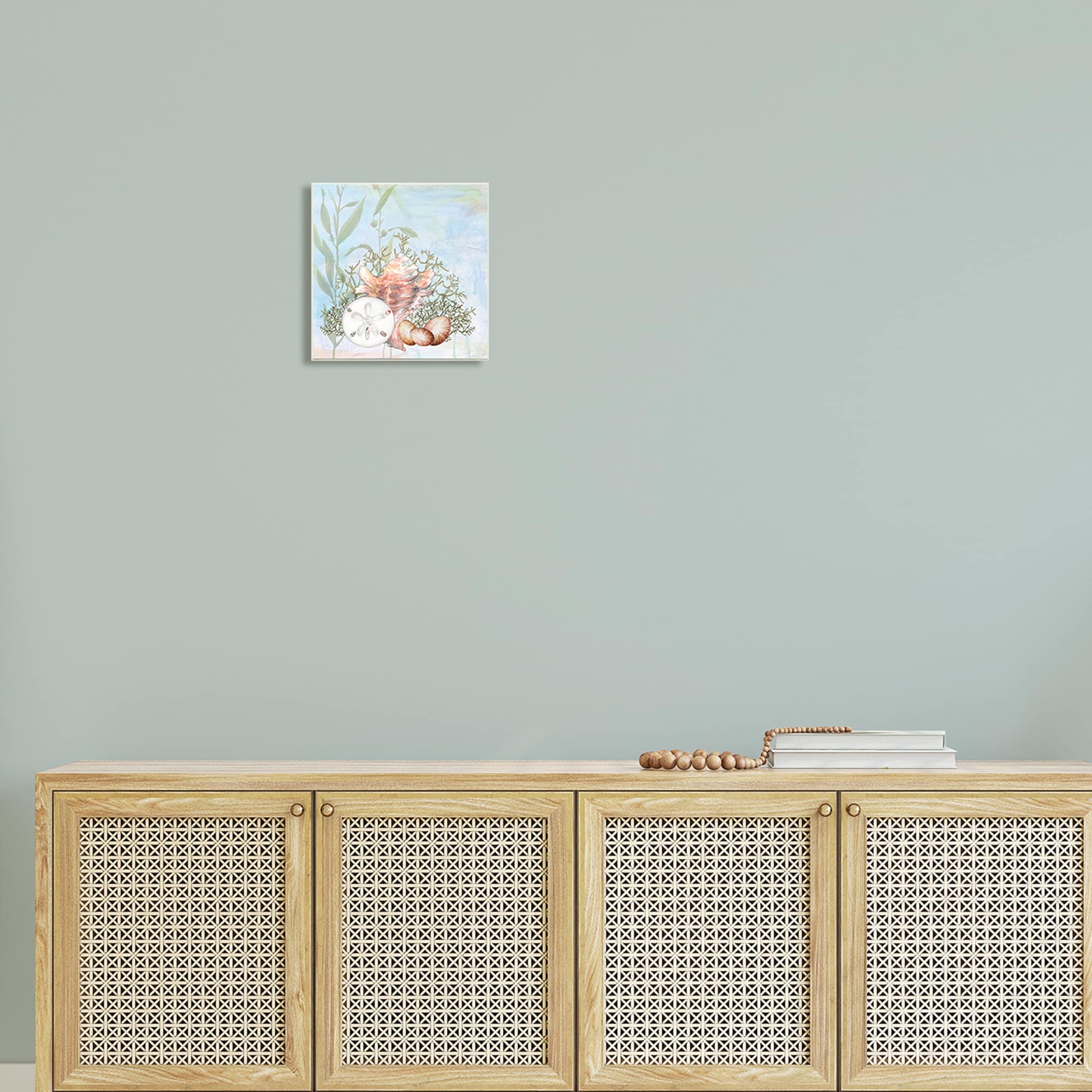Stupell Industries Sea Life Coral Seashells Botanicals Underwater Ocean Wood Wall Art, 12 x 12, Design by Diannart
