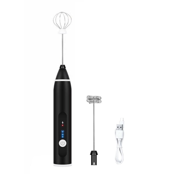 Billuyoard Batidora automática de huevos Batidor eléctrico USB recargable Leche Café Bebida Agitador Batidor de huevos Espuma Cocina y Comedor negro Billuyoard HA5622-01B