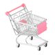 thumbnail image 4 of Mini carrito de compras, cesta de supermercado, juguete de supermercado, carrito de mano de metal, carrito de juguete rosa, 4 of 9