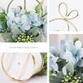 thumbnail image 5 of Artificial Flowers Hydrangea with Ceramic Vase Silk Chrysanthemum Mini Potted Fake Flowers Hanging Potted Plants for Wedding Home Office Decoration Pack of One (White), 5 of 5