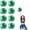 Colorful+Green, variant on 8 Pack Cheerleading pom poms,Cheer pom poms Sports Dance Cheer Plastic Pom Poms Cheerleading for Sports Team Spirit Cheering (Colorful+Blue)