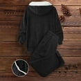 thumbnail image 5 of cfhntfmh Womens 2 Piece Outfits Sherpa Fleece Hoodie Sweatsuit Sets Hoodie Jackert with Fuzzy Warm Pants Lounge Sets, 5 of 7