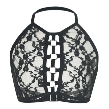 Womens Lace Floral Scallop Crop Bust Backless Bralette Bra For Big Busted Women Sheer Bras Best Push Up Bras For Women