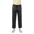 thumbnail image 1 of Men's Sleep Pant Long Pajama Bottoms Solid Drawstring Loungwear Pants, Black, L, 1 of 7