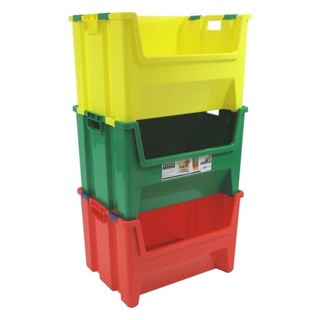 UPC: 0027061216942 | Pack  N  Stack Set  Three 13 Gallon Stackable Bins
